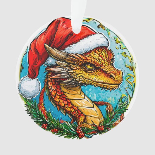 クリスマスのドラゴン オーナメント (正面)