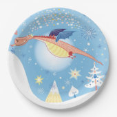 クリスマスのドラゴン ペーパープレート (正面)