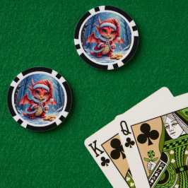 クリスマスのドラゴン、逮捕するにはかわいすぎる、 ポーカーチップ