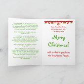 クリスマスのドラマーの男の子 シーズンカード (内部)