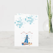 クリスマスのドレスを着た雪の巫女 カード (裏面)