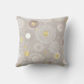 クリスマスのドードル:黄金の箔の背景。 クッション (裏面)