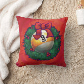 クリスマスのナインボールリースオンレッド クッション (ブランケット)