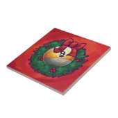 クリスマスのナインボールリースオンレッド タイル (側面)