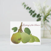 クリスマスのナシの郵便はがき シーズンポストカード (スタンド正面)