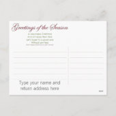 クリスマスのナシの郵便はがき シーズンポストカード (裏面)