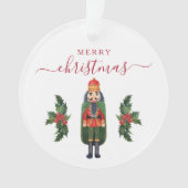 クリスマスのナッツクラッカーの写真 オーナメント (正面)