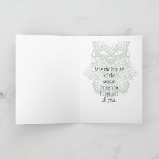 クリスマスのナツクラッカー兵士のヴィンテージレースとおもちゃは シーズンカード (内部)