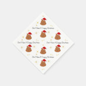 クリスマスのナプキンを持っていない スタンダードカクテルナプキン (角)