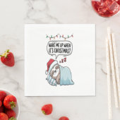 クリスマスのナマケモノの眠る休日 スタンダードランチョンナプキン (インサイチュ)