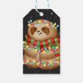 クリスマスのナマケモノ ギフトタグ (正面)