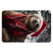 クリスマスのナマケモノ マグネット (横)