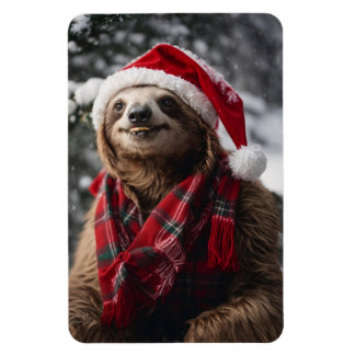 クリスマスのナマケモノ マグネット