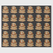 クリスマスのナマケモノ ラッピングペーパー (フラット)