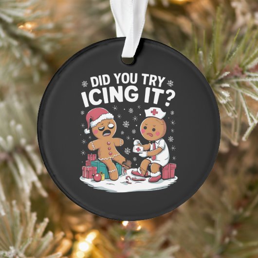 クリスマスのナースそれをアイシング試してみたジンジャーパン オーナメント (ツリー)