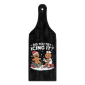 クリスマスのナースそれをアイシング試してみたジンジャーパン カッティングボード (正面)