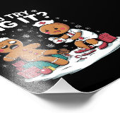 クリスマスのナースそれをアイシング試してみたジンジャーパン フォトプリント            (角)