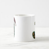 クリスマスのニットセーターの文字 J サンタ帽子 コーヒーマグカップ (中央)