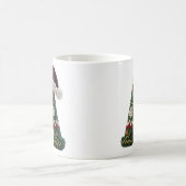 クリスマスのニットセーターの文字Aサンタ帽子 コーヒーマグカップ (中央)