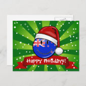 クリスマスのニュージーランドのスタイルの微笑の旗 シーズンポストカード (正面/裏面)