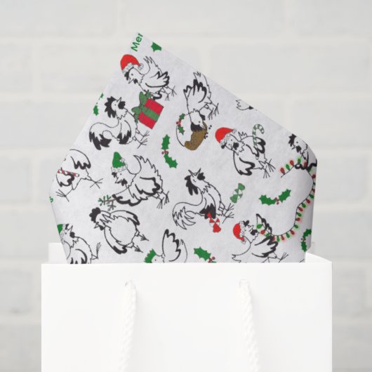 クリスマスのニワトリ 薄葉紙 (ギフトバッグ)