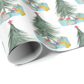 クリスマスのネズミとホリデーギフト ラッピングペーパー (ロールコーナー)