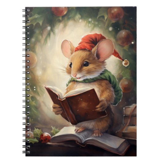 クリスマスのネズミの読書 ノートブック (正面)