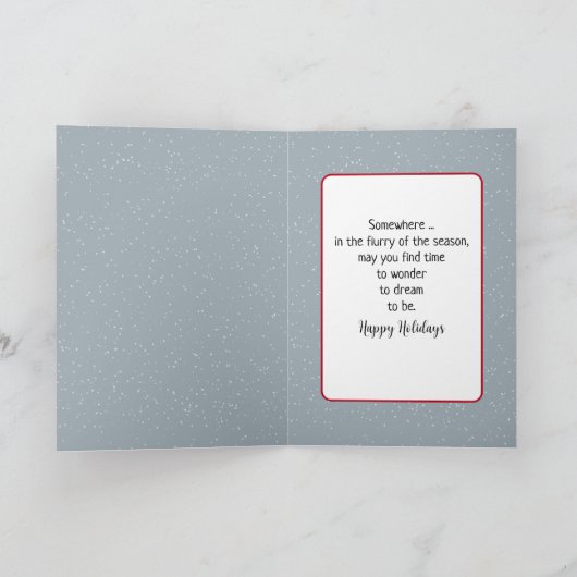 クリスマスのネズミ ゴールドオーナメント付き シーズンカード (内部)