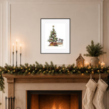 クリスマスのネズミ ツリーの下