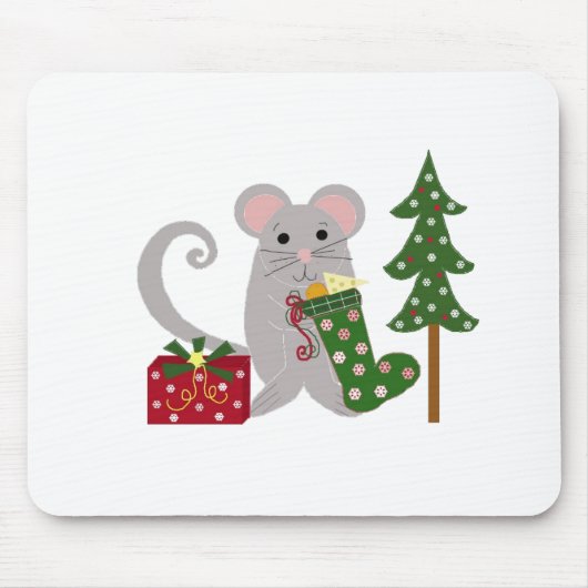 クリスマスのネズミ マウスパッド (正面)