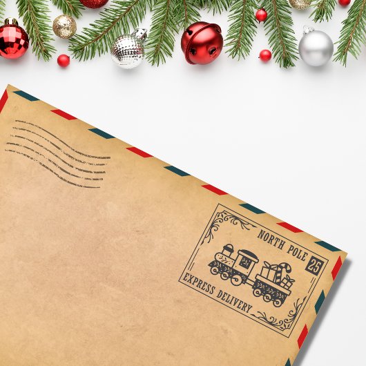 クリスマスのノースポールエクスプレス便 楽しい ラバースタンプ