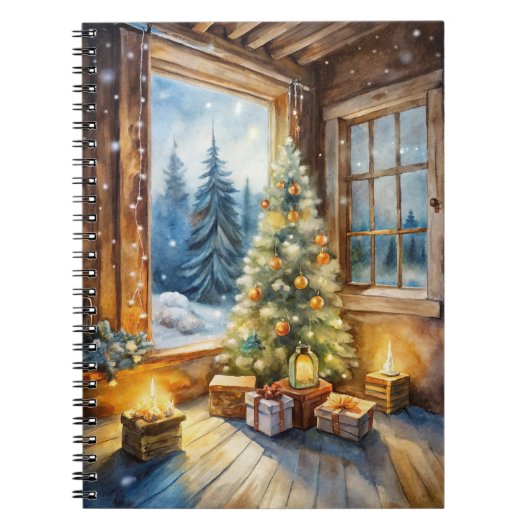 クリスマスのノート – 祝祭的なジャーナルとホリデー ノートブック (正面)