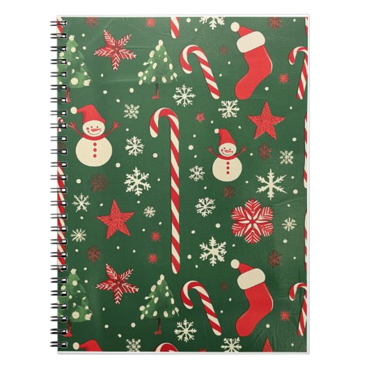 クリスマスのノート – 祝祭的なジャーナルとホリデー ノートブック (正面)