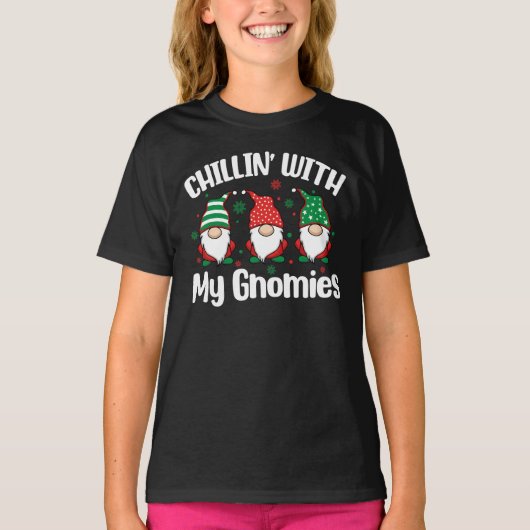 クリスマスのノームたちとくつろぎタイム Tシャツ (正面)
