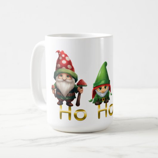 クリスマスのノームたち ホー ホー ホー コーヒーマグカップ (正面左)