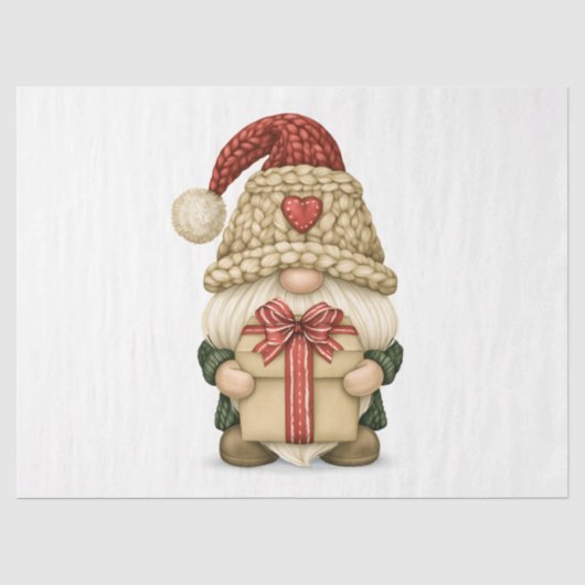 クリスマスのノームのギフト 薄葉紙 (正面)