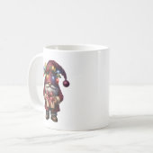 クリスマスのノームのプレゼント コーヒーマグカップ (正面左)