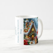 クリスマスのノームの名入れ コーヒーマグカップ (正面右)