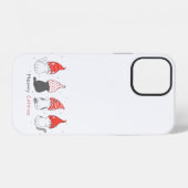 クリスマスのノーム帽子をかぶったかわいい猫 iPhoneケース (裏面横)