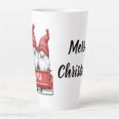 クリスマスのノーム トラック カフェラテマグ (正面)