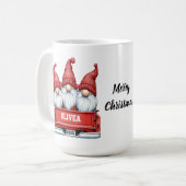 クリスマスのノーム トラック コーヒーマグカップ (正面左)