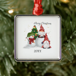 クリスマスのノーム メタルオーナメント