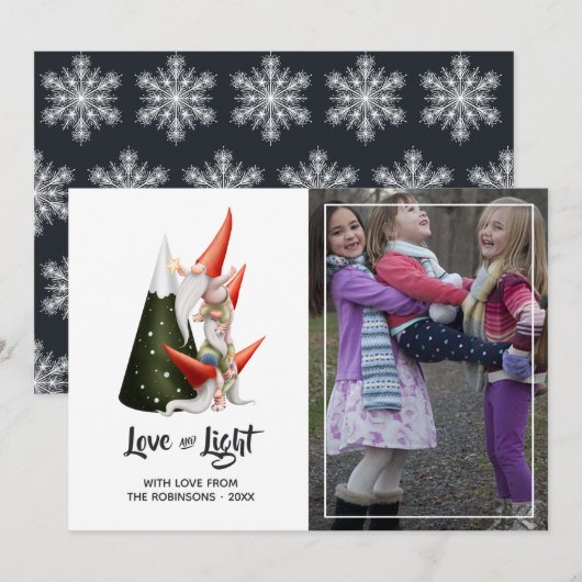 クリスマスのノーム 写真 シーズンカード (正面/裏面)