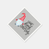クリスマスのノーム Eat Drink Be Merry  スタンダードカクテルナプキン (角)