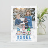 クリスマスのノーム GNOEL 写真1枚グリーティングカード シーズンカード (スタンド正面)
