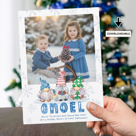 クリスマスのノーム GNOEL 写真1枚グリーティングカード シーズンカード