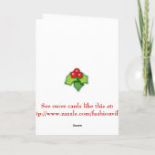 クリスマスのハイヒールの靴のシマウマの赤の点 シーズンカード (裏面)