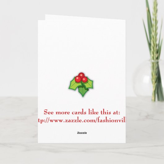 クリスマスのハイヒールの靴のシマウマの赤の点 シーズンカード (裏面)