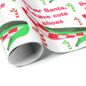 クリスマスのハイヒールの靴 ラッピングペーパー (ロールコーナー)
