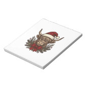クリスマスのハイランドコウモリ 古典的な彫刻デザイン_1 ノートパッド (回転)